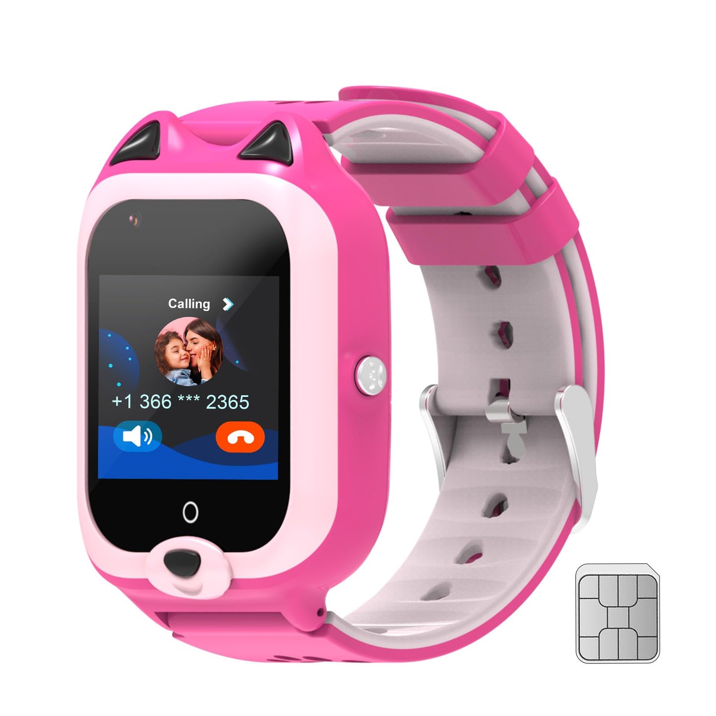 LogHog 4G Kids Smart Watch Boys Girls Unlocked Sim Card Wrist Phone Watch with 7 Puzzle Games GPS TrackerVideo CallingSchool Mode SOS Emergency Alarm Waterproof Kids Watch