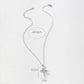 Crown Cross Clavicle Chain Silver Zircon Pendant Necklace
