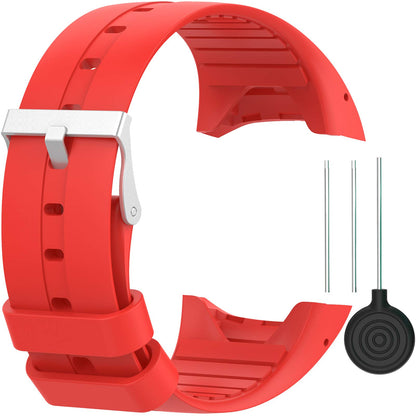 Lijinlan Silicone Wristband for Polar M400/M430 Classic Soft Adjustable Replacement Wrist Watch Band for Polar M400/M430 Watch Accessories (A1-red)