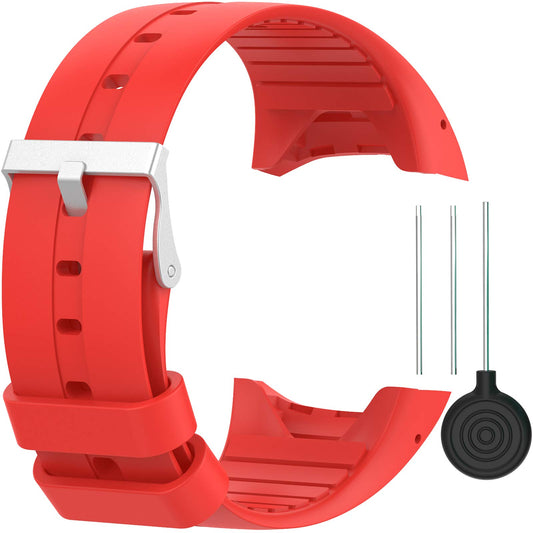 Lijinlan Silicone Wristband for Polar M400/M430 Classic Soft Adjustable Replacement Wrist Watch Band for Polar M400/M430 Watch Accessories (A1-red)
