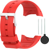 Lijinlan Silicone Wristband for Polar M400/M430 Classic Soft Adjustable Replacement Wrist Watch Band for Polar M400/M430 Watch Accessories (A1-red)