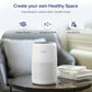 LEVOIT Air Purifiers for Bedroom Home, 3-In-1 Filter Cleaner with Fragrance Sponge for Sleep, Smoke, Allergies, Pet Dander, Odor, Dust, Office, Desktop, Portable, HEPA at Speed Ⅰ, Core Mini-P, White
