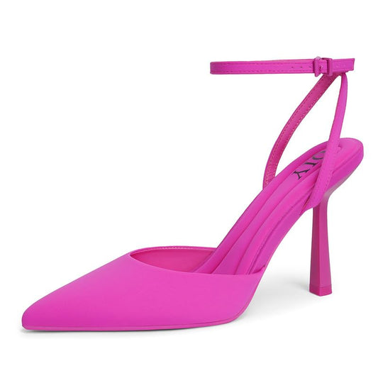 Women's Hot Pink Pointed Toe Heels Bold Style. Elegant Comfort.