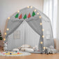 besrey Large Kids Play Tent with Christmas Tree Flags & Lights Kids Tent Indoor Toddler Tent for Boys&Girls for Kids Great Kids Playhouse 61" x39" x 58"