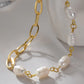 Half Pearl Half Chain Stainless Steel Bracelet - Glide Goods LLC