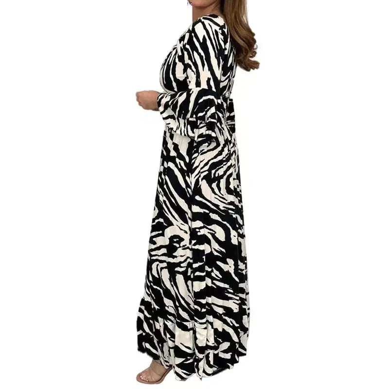 2023 Fall/Winter Women's Casual Printed Dress
