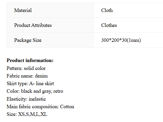 Fashion Personality Denim Skirt For Women