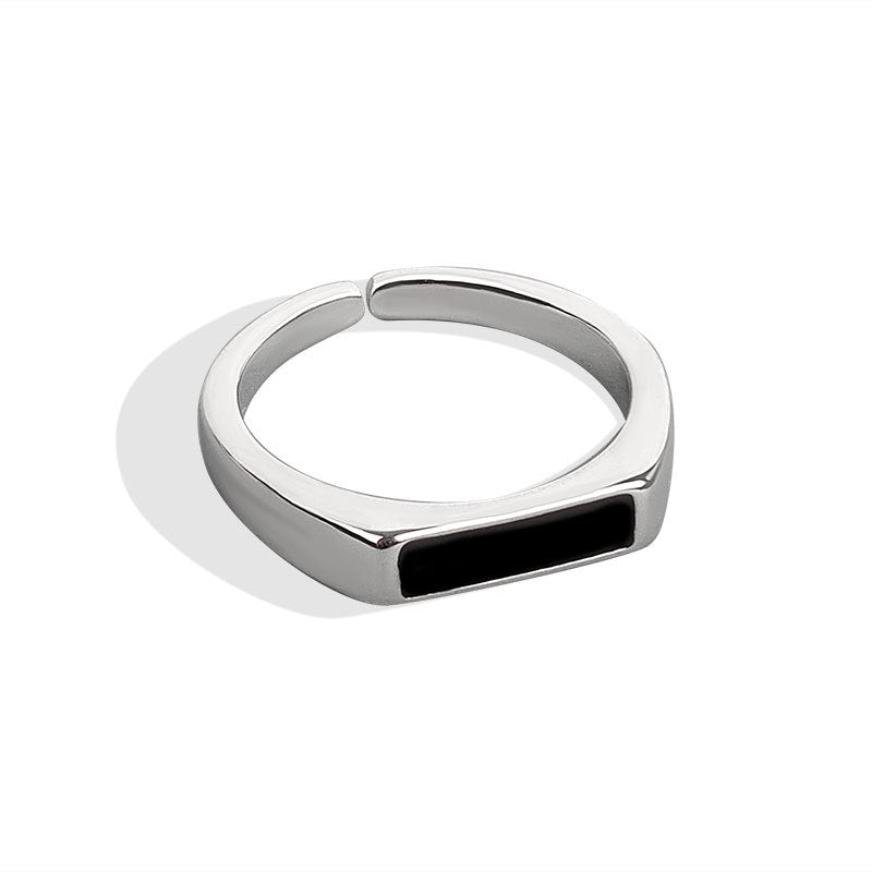 Sterling Silver Black Cool Wind Ring