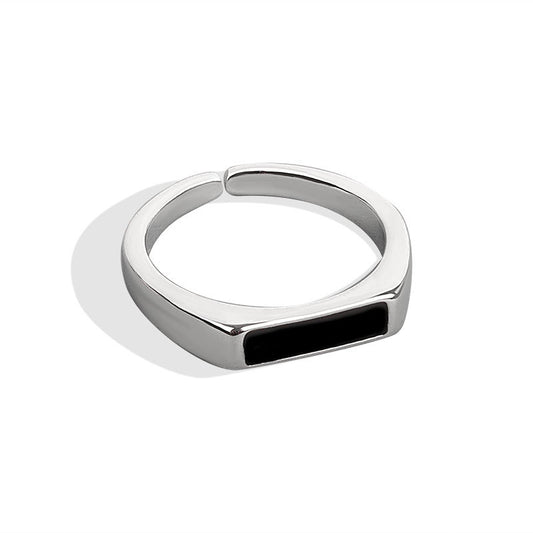 Sterling Silver Black Cool Wind Ring