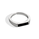 Sterling Silver Black Cool Wind Ring