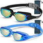Careula Kids Swim Goggles 2 Pack Swimming Goggles for Kids Anti-Fog UV Protection Kids Goggles Child Boys Girls 3-8
