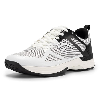 FitVille Wide Pickleball Shoes for MenAll Court Tennis Sneakers Shoes with Arch Support White/Black