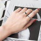Sterling Silver Black Cool Wind Ring