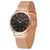BOSHIYA Womens Stainless Steel Band Watch，Rose Gold Mesh Strap Elegant Dress DesignerMesh Bracelet Ladies Wrist Watches Waterproof with Roman Timescale Dial