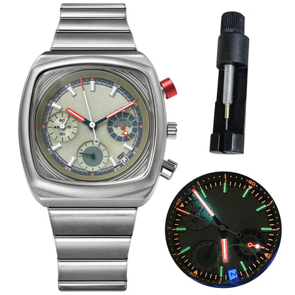 CILOA Mens Watch Waterproof Luminous Wrist Watches for Men Multifunction Chronograph Business Work Casual Fashion Sport Designer Dress Watch with Calendar Elegant Gifts for Men