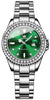 OLEVS Watches for Women Diamond Luxury Dress Silver Wrist Watch Stainless Steel Waterproof Luminous Date