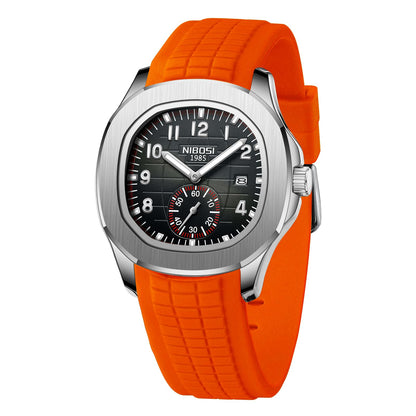 NIBOSI Mens Watches Analog Military Watch with Calendar Silicone Strap Waterproof Men’s Wrist Watches Classic Unique Dainty Minimalist Dress Designer Quartz Watches for Men