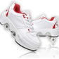 Roller Skate Shoes for Women Double-Row Deform Quad Roller Skates Automatic Walking Shoes Detachable Roller Skate Shoes with Wheels for Girls Boys Skating Shoes Unisex (White Red US 7.5)