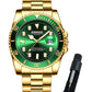 BINBOND Watches for Men Stainless Steel Rotatable Bezel Classic Dress Waterproof Luminous Luxury Big Face Business Date Mens Wrist Watch