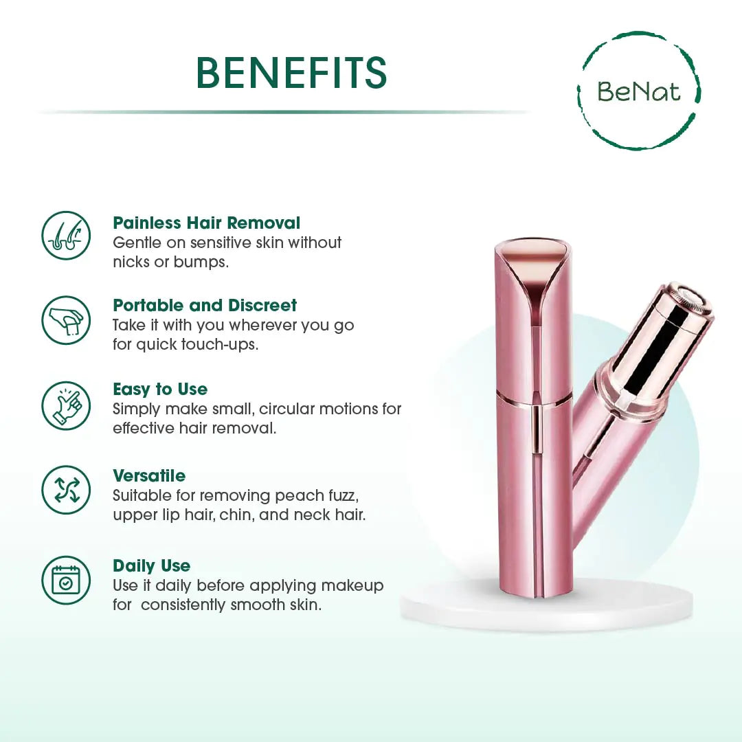 Rechargeable Facial + Eyebrow Hair Removers Set -2 Pack - Glide Goods LLC