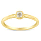 14K Yellow Gold Plated .925 Sterling Silver 1/20 Carat Diamond Square Cushion-Shaped Miracle Set Petite Fashion Promise Ring (J-K Color, I1-I2 Clarity) - Glide Goods LLC