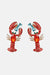 Lobster Shape Glass Stone Dangle Earrings - Glide Goods LLC