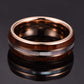 Koa Wood and Pearl Tungsten Ring - Glide Goods LLC