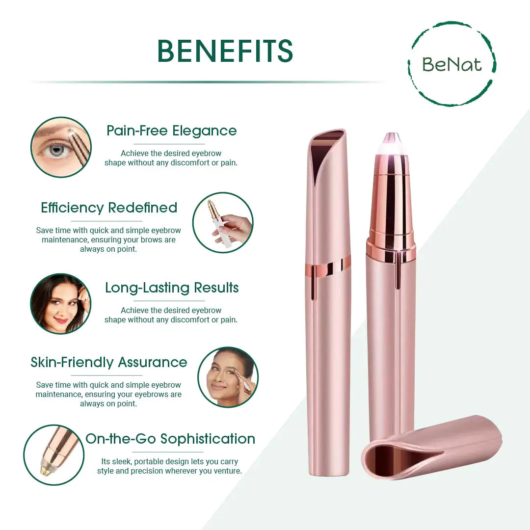 Rechargeable Facial + Eyebrow Hair Removers Set -2 Pack - Glide Goods LLC
