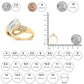 10K Yellow and White Gold 1/10 Cttw Baguette and Round-Cut Diamond Bypass Ring (I2 Color, H-I Clarity) - Glide Goods LLC