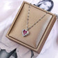 Ocean Heart Crystal Necklace - Glide Goods LLC