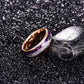 Purple and Rose Gold Arrow Tungsten Ring - Glide Goods LLC