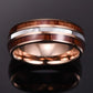 Koa Wood and Pearl Tungsten Ring - Glide Goods LLC