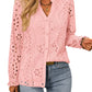 Women’s Embroidered Eyelet Cotton Blouse – Elegant &amp; Chic - Glide Goods LLC