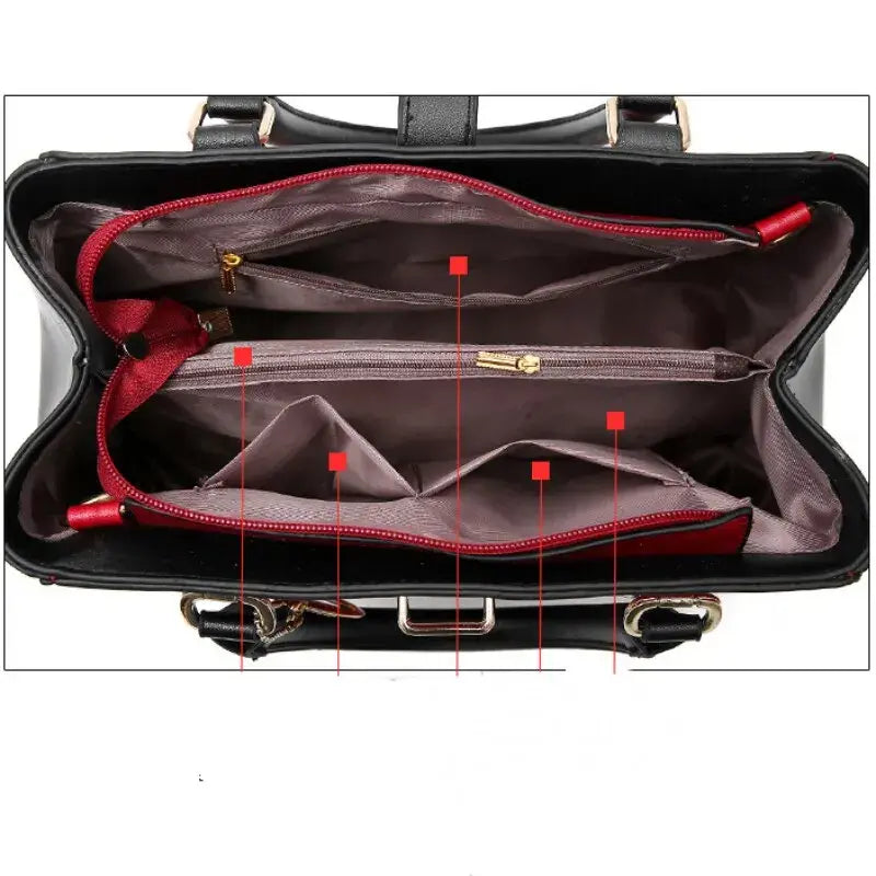 Women's Contrast Simple One Shoulder Handbag - Glide Goods LLC