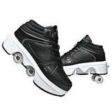 TAILORIA Four-Wheel 2-in-1 Roller Skate Shoes Unisex Roller Shoes & Sneakers Detachable Skate Shoes Kids Sneakers Shoes with Wheels Skating Roller Skates