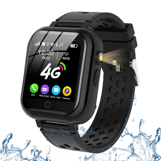 DDIOYIUR Smart Watch for Kids 4G Kids Phone Smartwatch with GPS Tracker WiFi SMS Call Voice Video Chat Bluetooth Audio Recording Alarm Pedometer Wrist Watch for 4-16 Boys Girls Birthday Gifts