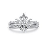 S925 Sterling Silver Light Luxury Crown Ring