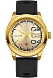 EAJOMIN Mens Large Big Face Wrist Watch Waterproof Silicone Band Watch for Men Quartz AnalogEasy Read Male Dress Date Luminous Sport Watch Elegant Gift (G702 Gold)