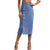 Women's High Waist Irregular Slit Denim Skirt