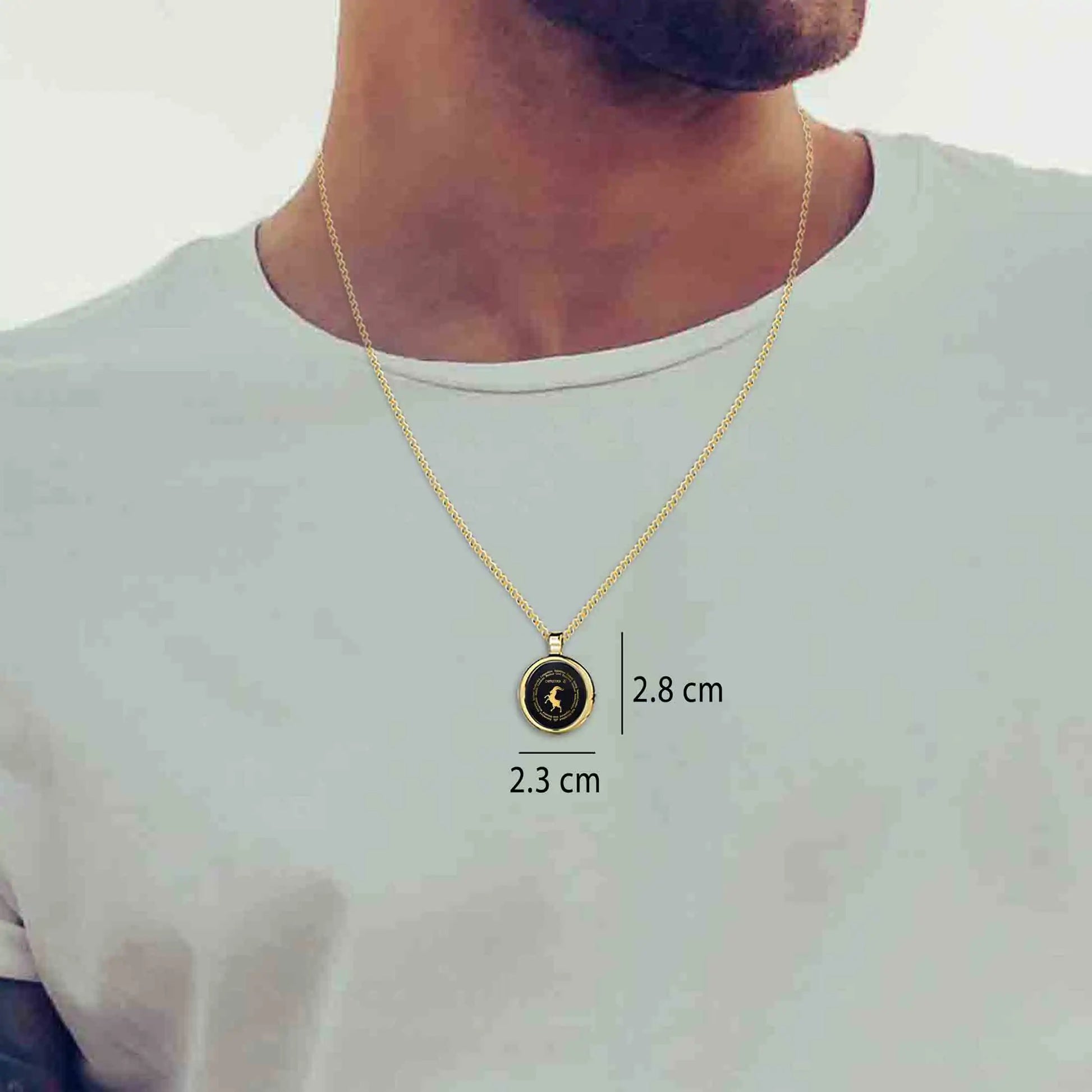 Capricorn Necklaces for Lovers of the Zodiac 24k Gold Inscribed - Glide Goods LLC