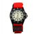 ele ELEOPTION Sport Watch for Men Women Analog Quartz Watch Luminous Military Nylon Strap Hook Loop Wrist Watch Unisex for Teenagers Students (Red Large)