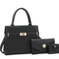 3-Piece Women's Handbag Set with Quality Leather - Glide Goods LLC