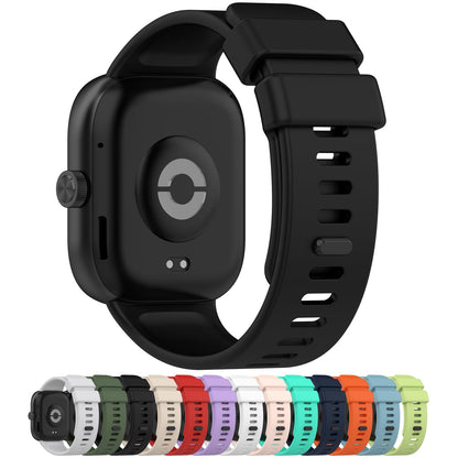 AWADUO Compatible with Redmi Watch 4 Replacement Silicone Wrist Watch Strap Bands 27mm Soft And Durable Band Smart Watch Accessories(Black)