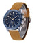 Casotime Mens Leather Watches Chronograph Analog Quartz Date Wrist Watch 30M Waterproof Big Face Casual Fashion Sport Dress Watches for Men Elegant Gift