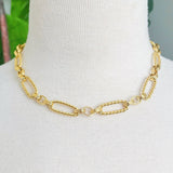 Alternatively Linked Cabled Necklace