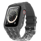 Sports Silicone Band with Bumper Case Compatible with Apple Watch Band 44mm 45mm for Women Rugged Wrist Strap Replacement for i-Watch Bands for Women Series 9 8 7 6 5 4 SE