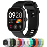 MOTONG Compatible with Redmi Watch 4 Replacement Band - Silicone Replacement Wrist Watch Band Strap Compatible with Redmi Watch 4 / Xiao mi Band 8 Pro(Silicone Black)