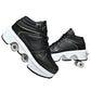 TAILORIA Four-Wheel 2-in-1 Roller Skate Shoes Unisex Roller Shoes & Sneakers Detachable Skate Shoes Kids Sneakers Shoes with Wheels Skating Roller Skates