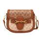 Women Small Crossbody Bags Women Golden Buckle Leather Purse Handbag Fashion Design (brown) - Glide Goods LLC