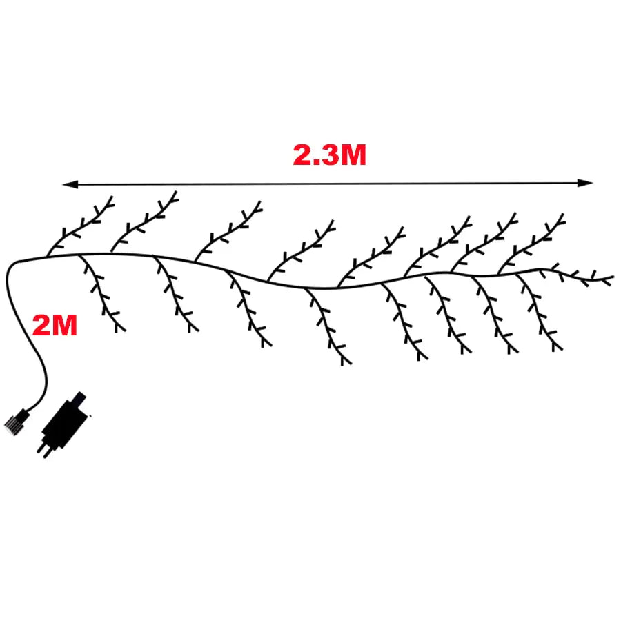 Willow Vine Branch Light Wall Decor - Glide Goods LLC